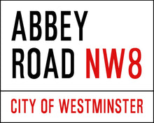 Load image into Gallery viewer, Vintage Metal Sign - Abbey Road, London Street Sign
