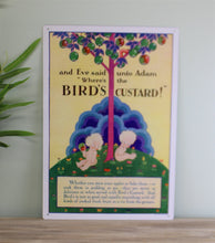 Load image into Gallery viewer, Vintage Metal Sign - Retro Advertising - Birds Custard, Adam &amp; Eve
