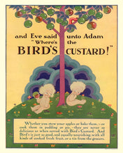 Load image into Gallery viewer, Vintage Metal Sign - Retro Advertising - Birds Custard, Adam &amp; Eve
