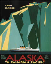 Load image into Gallery viewer, Vintage Metal Sign - Retro Advertising - Alaska Via Canadian Pacific Travel
