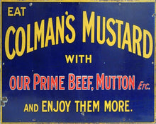 Load image into Gallery viewer, Vintage Metal Sign - Retro Advertising - Colmans Mustard
