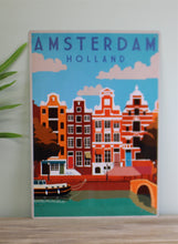 Load image into Gallery viewer, Vintage Metal Sign - Retro Advertising - Amsterdam Travel
