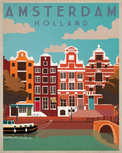 Load image into Gallery viewer, Vintage Metal Sign - Retro Advertising - Amsterdam Travel
