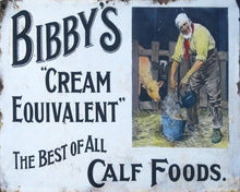 Load image into Gallery viewer, Vintage Metal Sign - Retro Advertising - Bibby&#39;s Calf Foods
