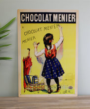 Load image into Gallery viewer, Vintage Metal Sign - Retro Advertising - Chocolate Menier
