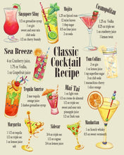 Load image into Gallery viewer, Vintage Metal Sign - Classic Cocktail Recipes
