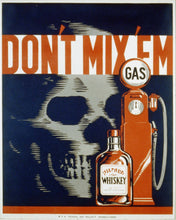 Load image into Gallery viewer, Vintage Metal Sign - Retro Advertising - Skull Gas Whiskey
