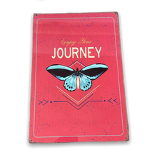 Load image into Gallery viewer, Vintage Metal Sign - Enjoy Your Journey Butterfly Design
