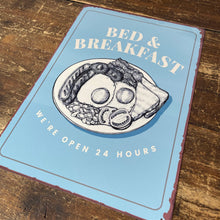 Load image into Gallery viewer, Vintage Metal Sign - Bed And Breakfast Sign
