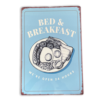 Load image into Gallery viewer, Vintage Metal Sign - Bed And Breakfast Sign
