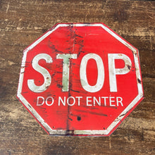 Load image into Gallery viewer, Vintage Metal Sign - Stop, Do Not Enter Sign
