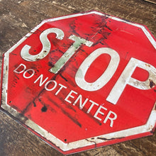 Load image into Gallery viewer, Vintage Metal Sign - Stop, Do Not Enter Sign
