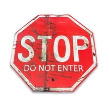 Load image into Gallery viewer, Vintage Metal Sign - Stop, Do Not Enter Sign
