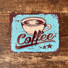 Load image into Gallery viewer, Vintage Metal Sign - Retro Coffee Sign
