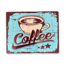 Load image into Gallery viewer, Vintage Metal Sign - Retro Coffee Sign
