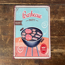 Load image into Gallery viewer, Vintage Metal Sign - Retro Barbecue Party Sign
