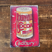 Load image into Gallery viewer, Vintage Metal Sign - Retro Advertising Cadbury Bournville Cocoa
