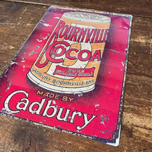 Load image into Gallery viewer, Vintage Metal Sign - Retro Advertising Cadbury Bournville Cocoa
