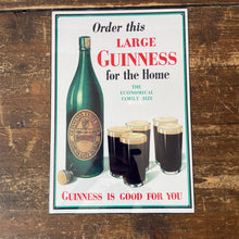 Load image into Gallery viewer, Vintage Metal Sign - Retro Advertising, Large Guinness For Home
