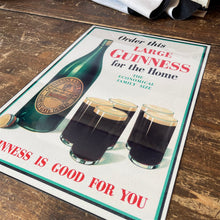 Load image into Gallery viewer, Vintage Metal Sign - Retro Advertising, Large Guinness For Home
