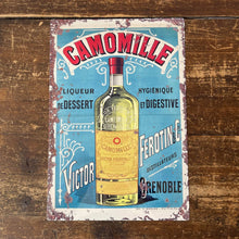 Load image into Gallery viewer, Vintage Metal Sign - Retro Advertising, Camomile Liqueur
