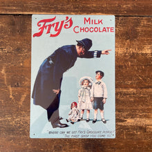 Load image into Gallery viewer, Vintage Metal Sign - Retro Advertising Fry&#39;s Milk Chocolates
