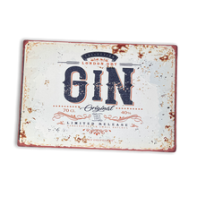 Load image into Gallery viewer, Vintage Metal Sign - Retro Advertising London Dry Gin
