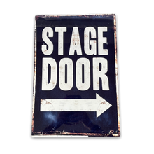 Load image into Gallery viewer, Vintage Metal Sign - Stage Door Metal Wall Sign
