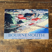 Load image into Gallery viewer, Vintage Metal Sign - British Railways Retro Advertising, Bournemouth
