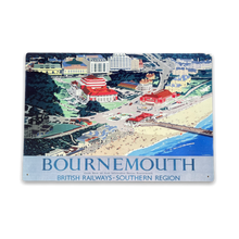 Load image into Gallery viewer, Vintage Metal Sign - British Railways Retro Advertising, Bournemouth
