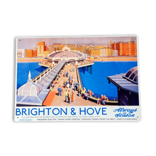 Load image into Gallery viewer, Vintage Metal Sign - British Railways Retro Advertising, Brighton &amp; Hove
