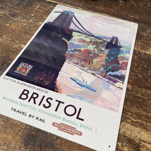 Load image into Gallery viewer, Vintage Metal Sign - British Railways Retro Advertising, Bristol Clifton Suspension Bridge
