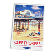 Load image into Gallery viewer, Vintage Metal Sign - British Railways Retro Advertising, Cleethorpes
