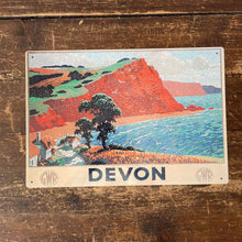 Load image into Gallery viewer, Vintage Metal Sign - Great Western Railway, Devon
