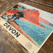 Load image into Gallery viewer, Vintage Metal Sign - Great Western Railway, Devon
