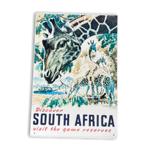 Load image into Gallery viewer, Vintage Metal Sign - Retro Travel Advertising, Visit South Africa
