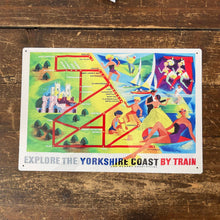 Load image into Gallery viewer, Vintage Metal Sign - British Railways Retro Advertising, Explore The Yorkshire Coast
