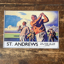 Load image into Gallery viewer, Vintage Metal Sign - British Railways Retro Advertising, St Andrews, Scotland
