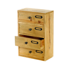 Load image into Gallery viewer, Tall 4 Drawers Wooden Storage 23 x 13 x 34 cm
