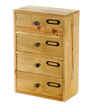 Load image into Gallery viewer, Tall 4 Drawers Wooden Storage 23 x 13 x 34 cm
