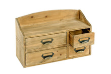 Load image into Gallery viewer, Shabby Chic Small Wooden Cabinet 4 Drawers
