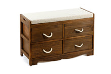 Load image into Gallery viewer, Revesby 4 Drawer Storage Bench 76 x 33 x 51 cm
