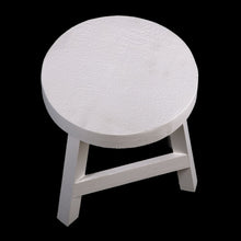 Load image into Gallery viewer, White Three Legged Stool Standing at 23 cm High
