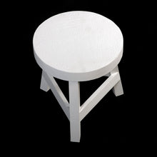 Load image into Gallery viewer, White Three Legged Stool Standing at 23 cm High
