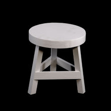 Load image into Gallery viewer, White Three Legged Stool Standing at 23 cm High
