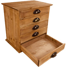 Load image into Gallery viewer, Solid Wood Trinket With 5 Drawers 38cm
