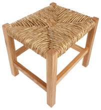 Load image into Gallery viewer, Rustic Woven Raffia Stool 30cm
