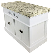 Load image into Gallery viewer, White Seat Bench With 2 Drawers &amp; Lid 70cm
