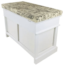 Load image into Gallery viewer, White Seat Bench With 2 Drawers &amp; Lid 70cm
