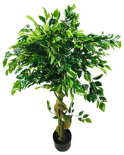 Load image into Gallery viewer, Artificial Ficus Tree With Twisted Trunk 137cm
